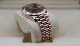 Rolex Day-Date 40 18kt Everose "Chocolate dial"